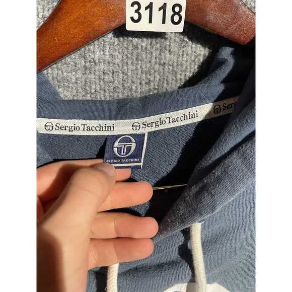 Sergio Tacchini Hoodie Mens Large Multicolor Ombre Logo Pullover Sweatshirt - Picture 6 of 8